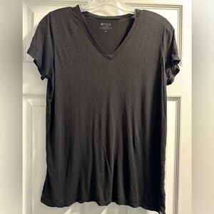 FIGS Black V-Neck
